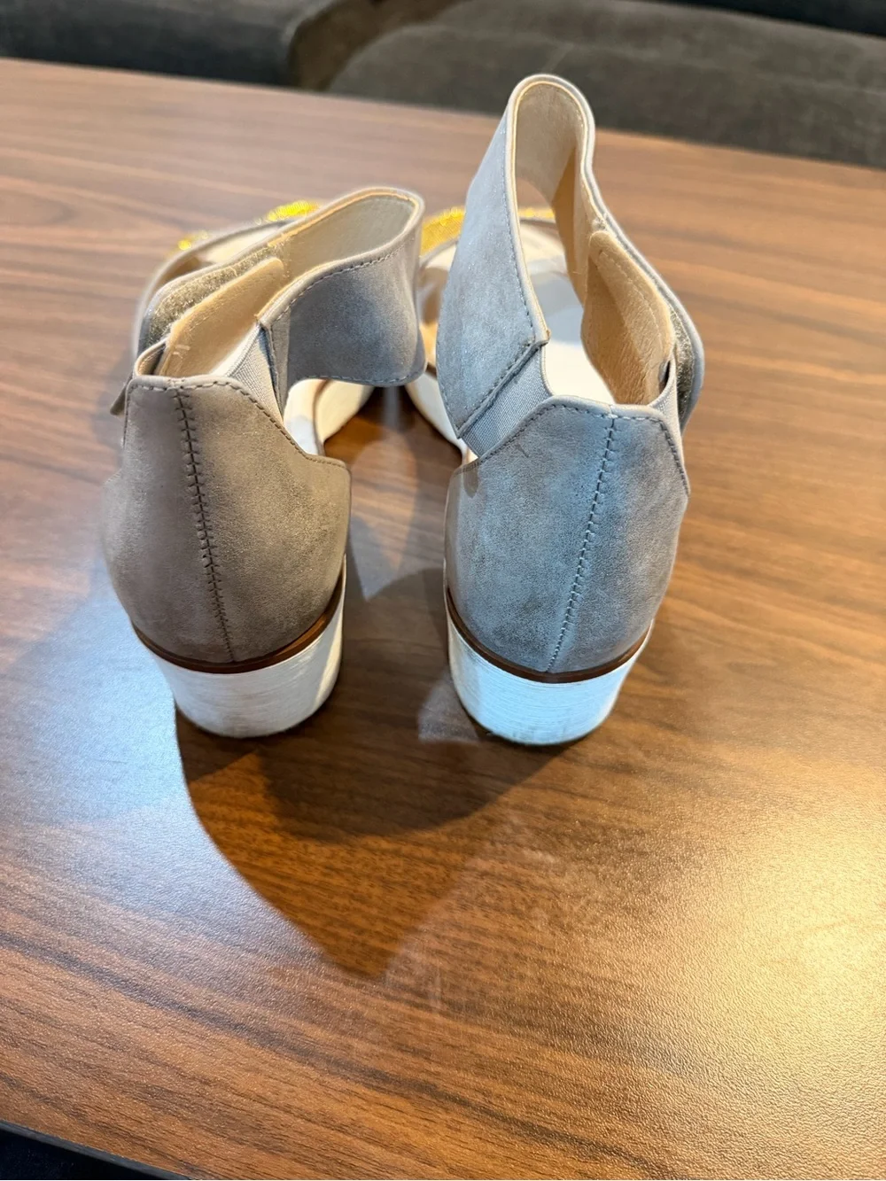 Gabor Womens Gold Glitter Ankle-Strap Sandals Size 8.5 US 10.5